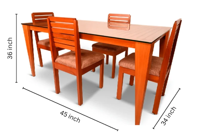 4 seater wooden dining table_Decodesign