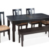 Wooden Dining Table Set | 6 Seater Dining Table with 4 Chairs and 1 Bench_1