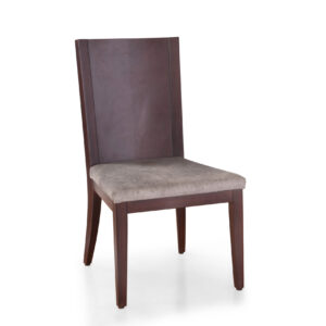 Wood Dining Chair Without Arms with Cushion