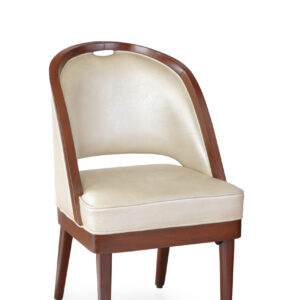 Wooden Frame ART Leather Dining Chair