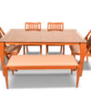 Modern 6-Seater Dining Set with Chairs and Bench