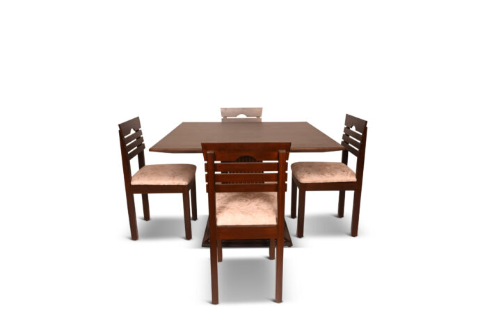 4Seater Wooden Dining Table with Chairs_Decodesign