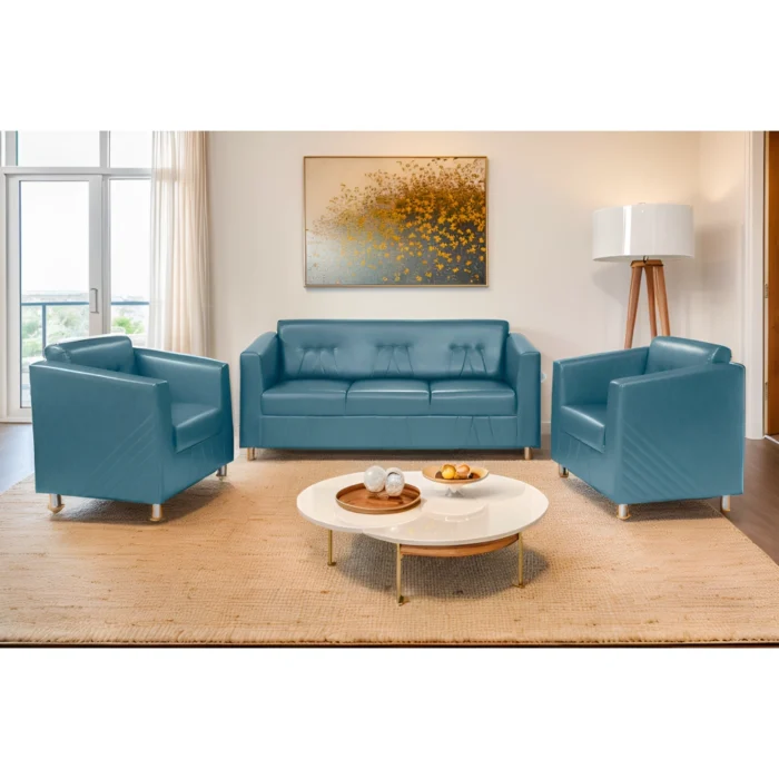 Classic Leatherette Office Sofa Set (3+1+1)