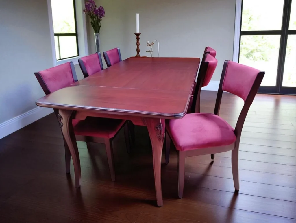 Dining Set Manufacturer in Bangalore – Classic wooden dining table with chairs