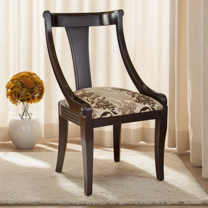 Wooden Armchair | Dining Chair Featuring a Slide Arm Design