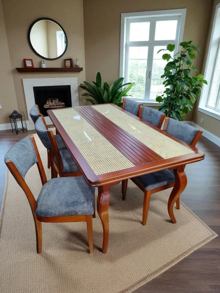 Modern wooden dining set by Deco Design – crafted in Bangalore