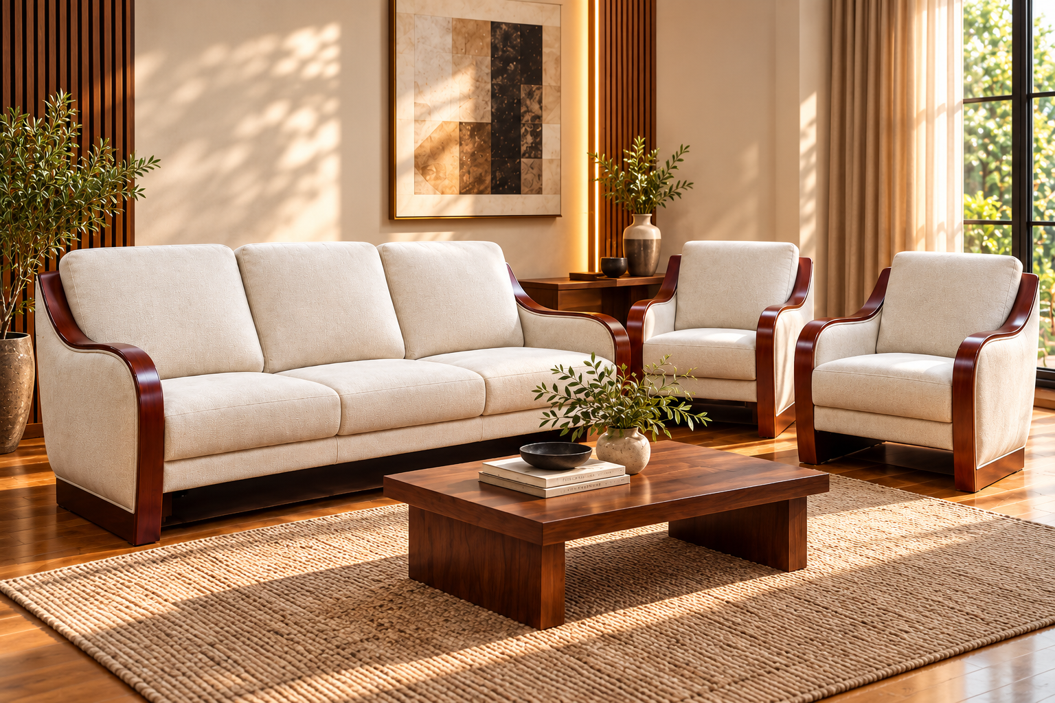Deco Design solid wood sofa and chairs